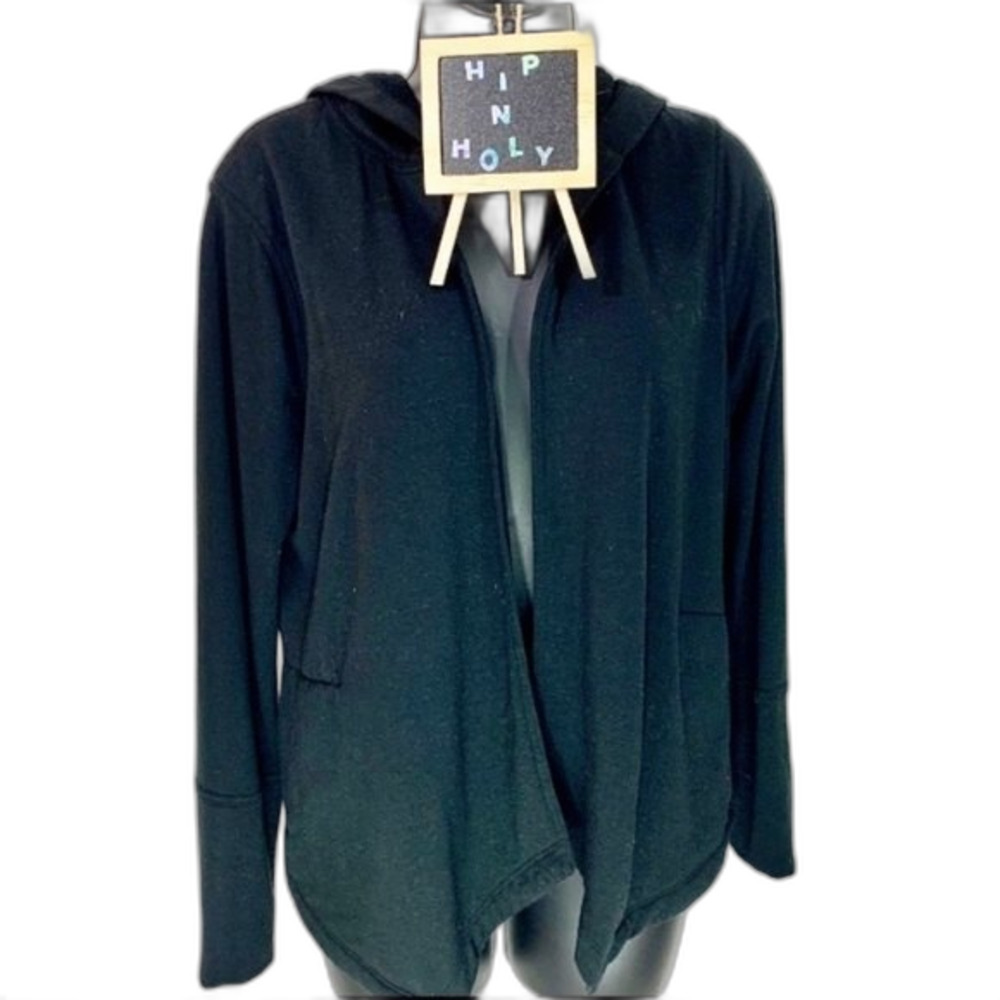 SIMPLY VERA WANG OPEN FRONT HOODIE JACKET MEDIUM PETITE